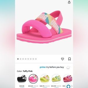 UGG sandals for little princess. Pre owned.